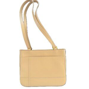 Etienne Aigner Creamy tan leather medium size tote bag